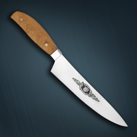 Нож «Поварской» ЦМ карельская береза