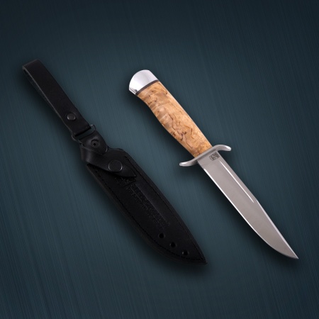 Нож «Финка-1» сталь S390, карельская береза, алюминий