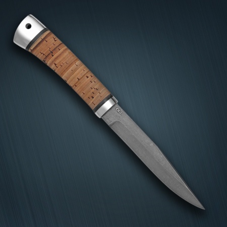 Нож «Заноза» береста дамасская сталь ZD-0803