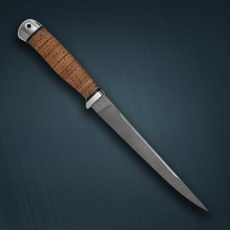 Нож «Белуга» береста дамасская сталь ZDI-1016