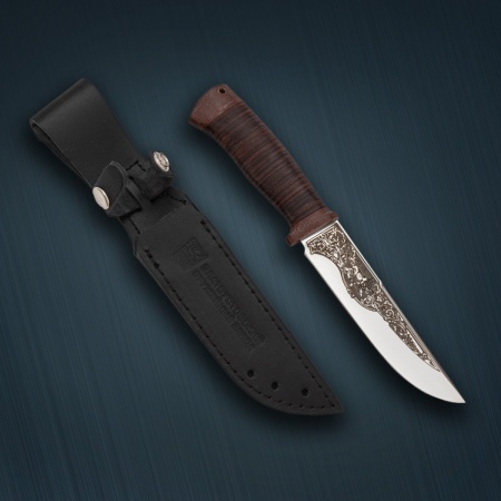 Нож «Добыча» 95x18, кожа, текстолит