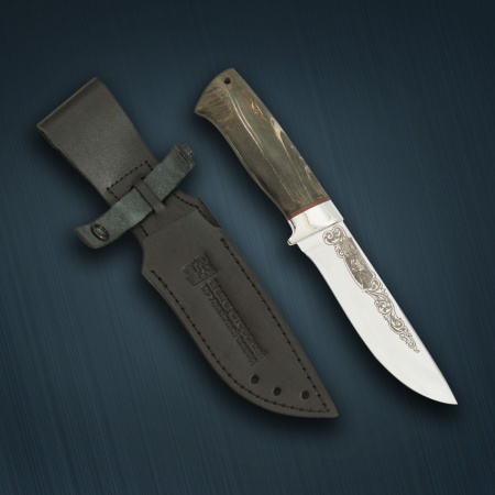 Нож «Таежная стрела» сталь 95x18, карельская берёза стаб/ал.