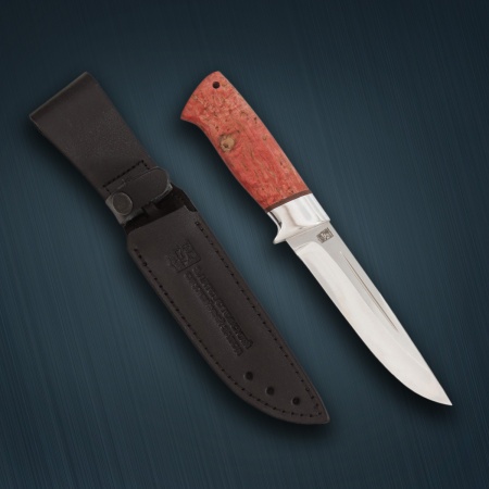 Нож «Бекас» сталь 95x18, карельская берёза стабилизированная, ал.