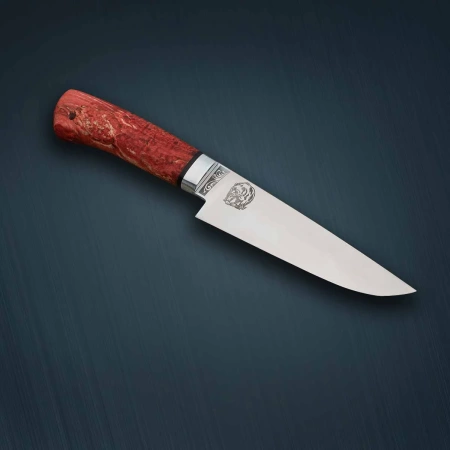 Нож «Барибал» стабилизированная карельская береза красная